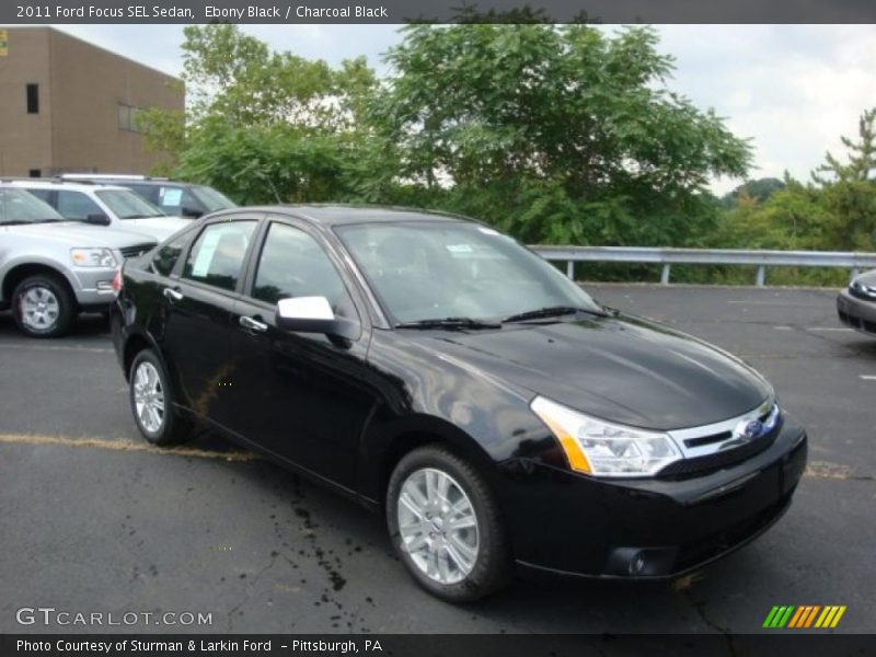 Ebony Black / Charcoal Black 2011 Ford Focus SEL Sedan