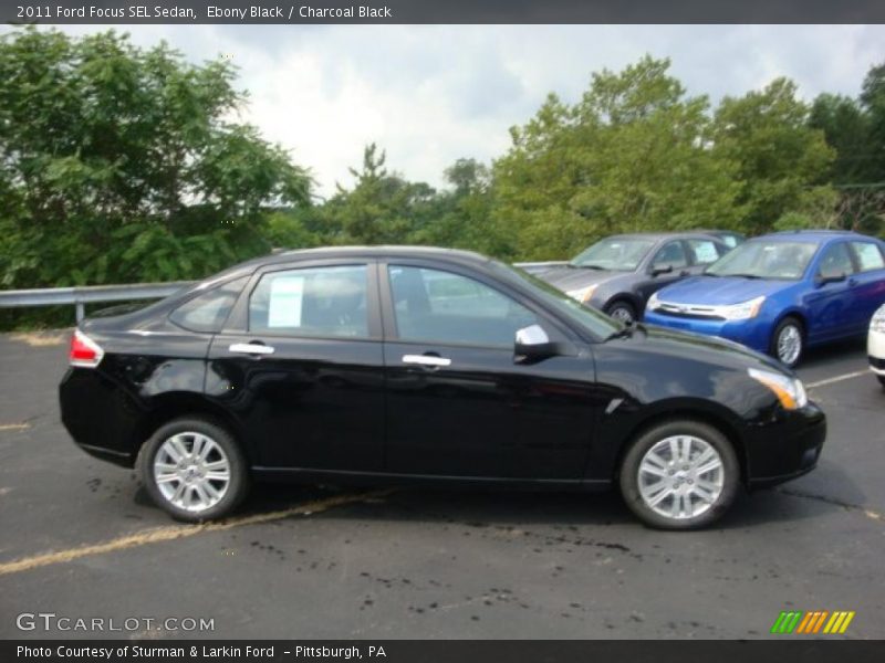 Ebony Black / Charcoal Black 2011 Ford Focus SEL Sedan