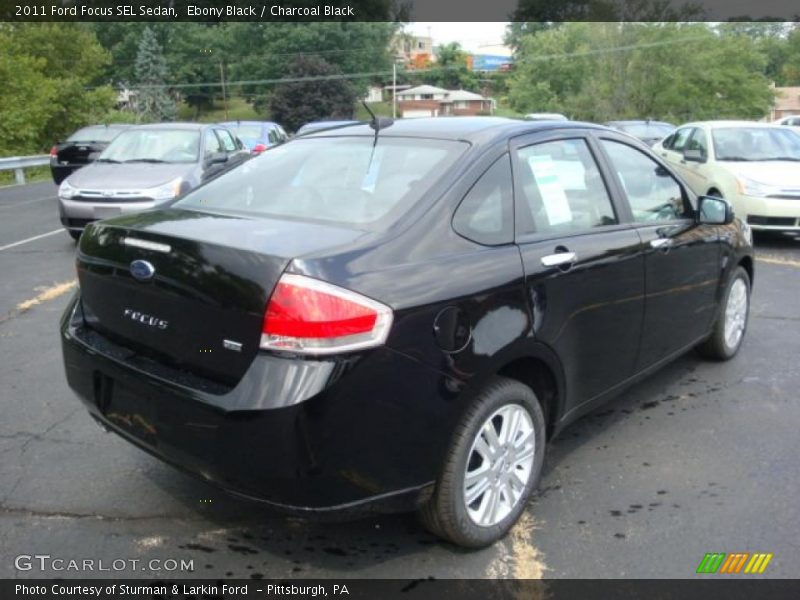 Ebony Black / Charcoal Black 2011 Ford Focus SEL Sedan