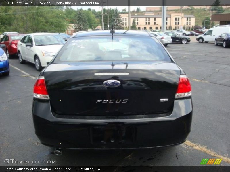 Ebony Black / Charcoal Black 2011 Ford Focus SEL Sedan
