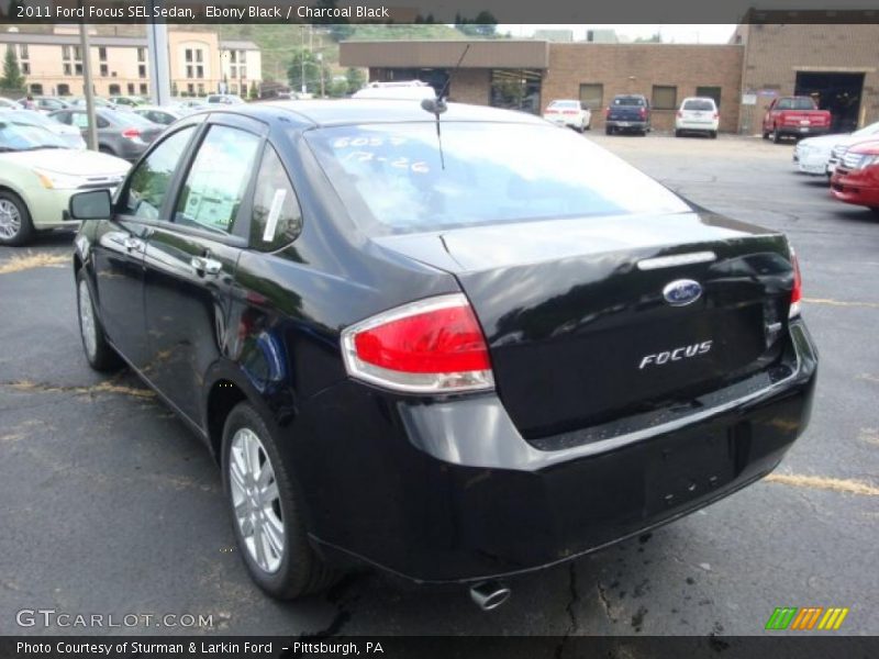 Ebony Black / Charcoal Black 2011 Ford Focus SEL Sedan