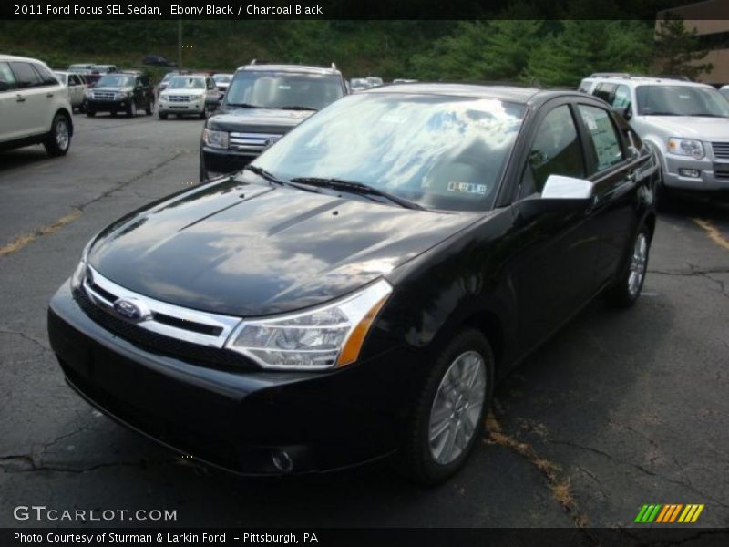 Ebony Black / Charcoal Black 2011 Ford Focus SEL Sedan