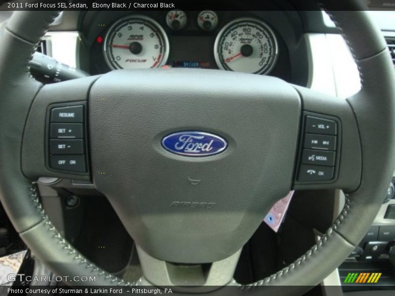 Ebony Black / Charcoal Black 2011 Ford Focus SEL Sedan