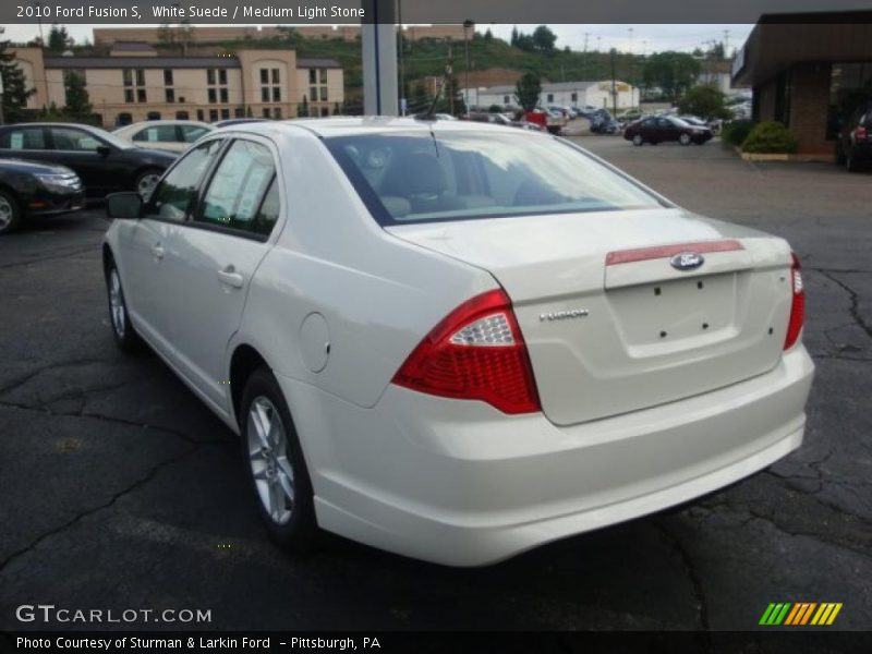 White Suede / Medium Light Stone 2010 Ford Fusion S