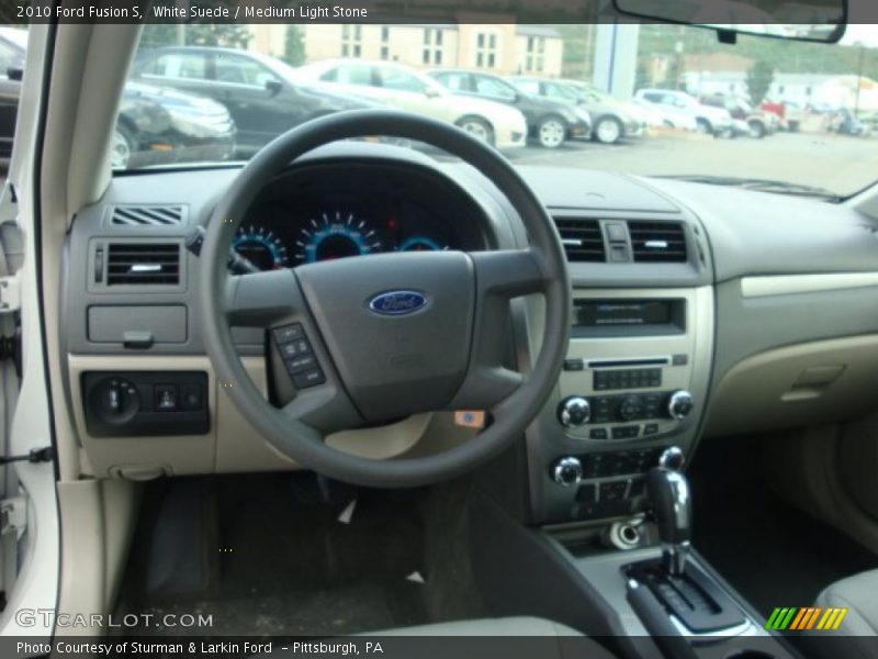 White Suede / Medium Light Stone 2010 Ford Fusion S