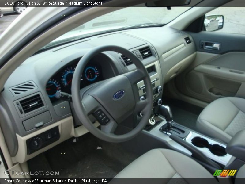 White Suede / Medium Light Stone 2010 Ford Fusion S