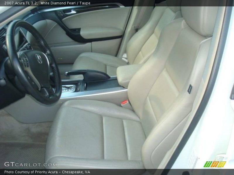 White Diamond Pearl / Taupe 2007 Acura TL 3.2