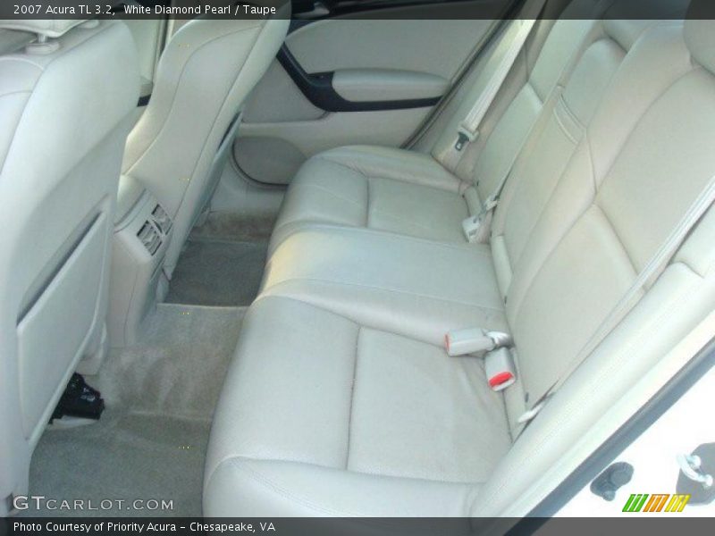 White Diamond Pearl / Taupe 2007 Acura TL 3.2