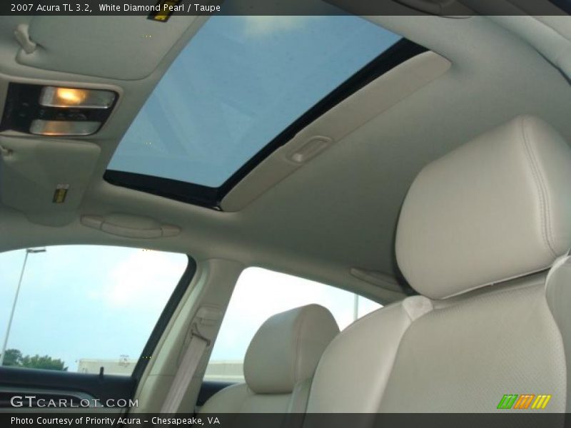 White Diamond Pearl / Taupe 2007 Acura TL 3.2
