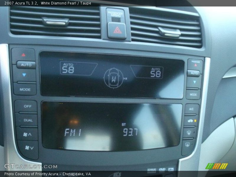White Diamond Pearl / Taupe 2007 Acura TL 3.2