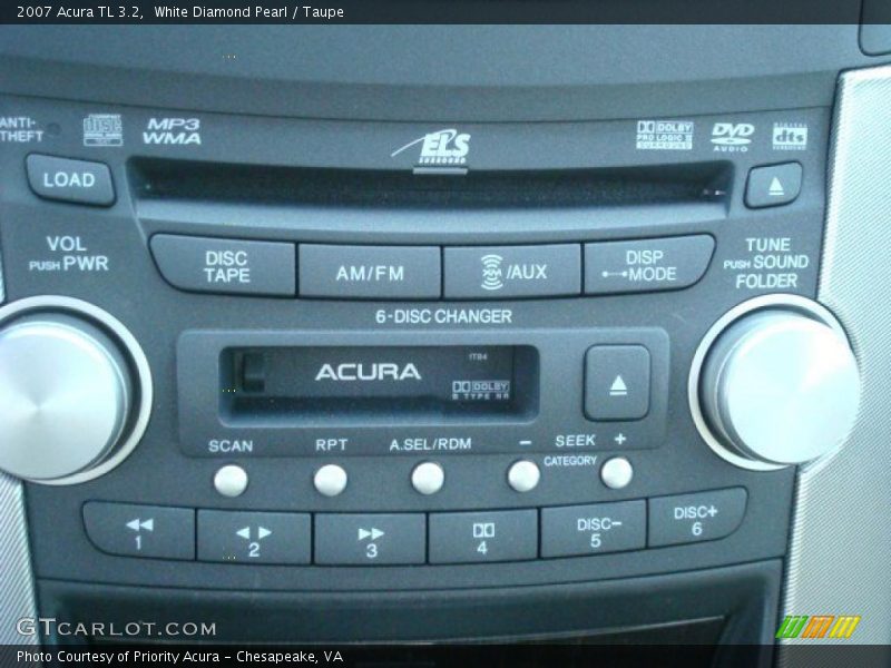 White Diamond Pearl / Taupe 2007 Acura TL 3.2