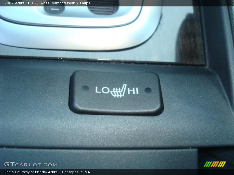 White Diamond Pearl / Taupe 2007 Acura TL 3.2
