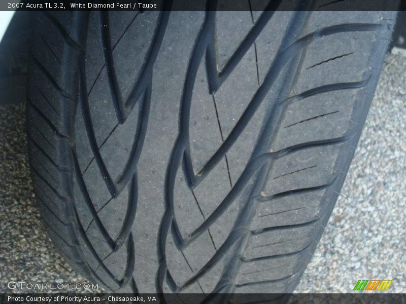 White Diamond Pearl / Taupe 2007 Acura TL 3.2