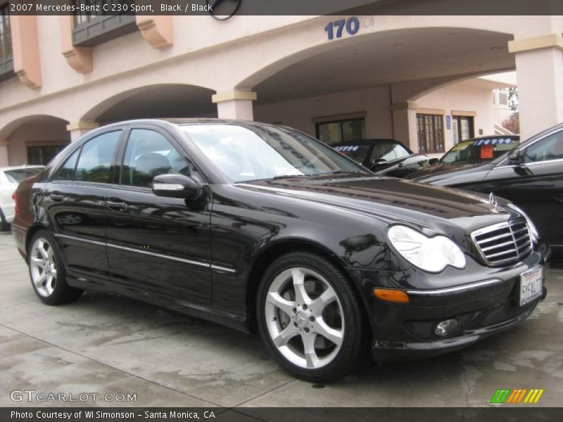 Black / Black 2007 Mercedes-Benz C 230 Sport