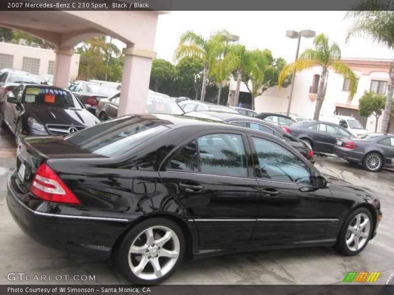 Black / Black 2007 Mercedes-Benz C 230 Sport