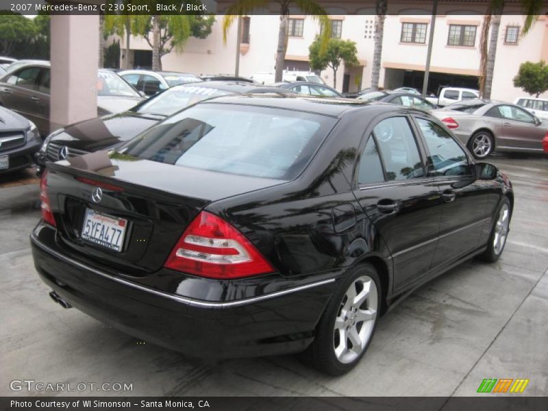 Black / Black 2007 Mercedes-Benz C 230 Sport