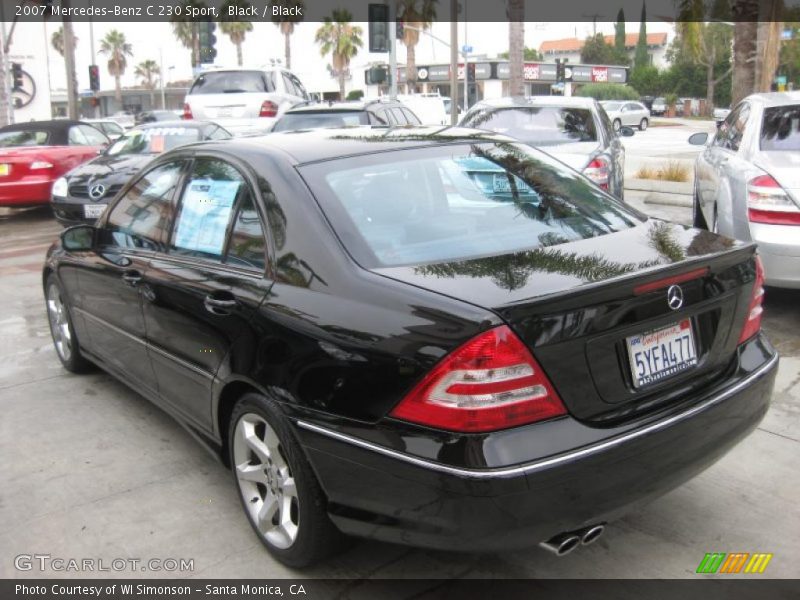 Black / Black 2007 Mercedes-Benz C 230 Sport