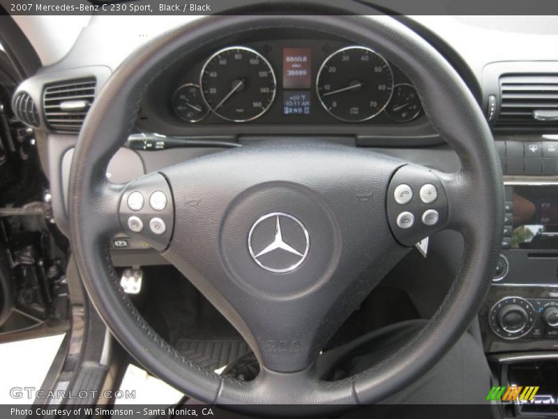 Black / Black 2007 Mercedes-Benz C 230 Sport