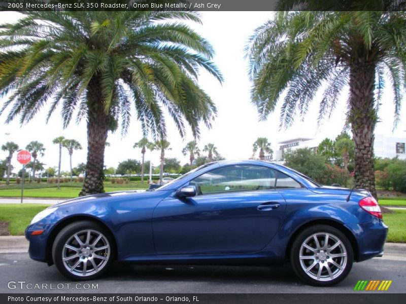 Orion Blue Metallic / Ash Grey 2005 Mercedes-Benz SLK 350 Roadster