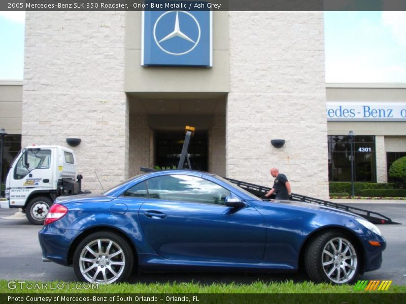 Orion Blue Metallic / Ash Grey 2005 Mercedes-Benz SLK 350 Roadster