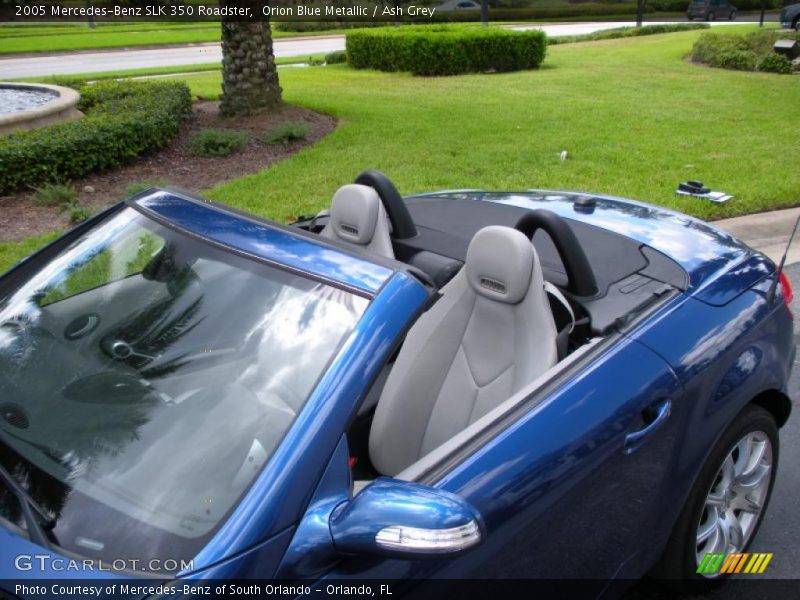 Orion Blue Metallic / Ash Grey 2005 Mercedes-Benz SLK 350 Roadster