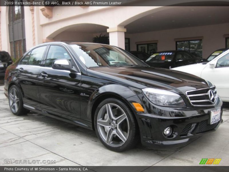 Black / Black AMG Premium Leather 2009 Mercedes-Benz C 63 AMG