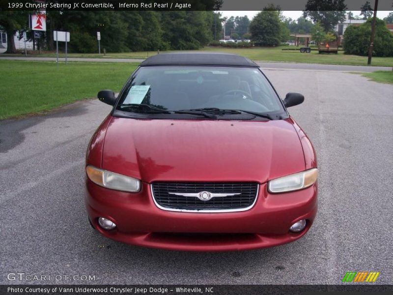 Inferno Red Pearl / Agate 1999 Chrysler Sebring JX Convertible