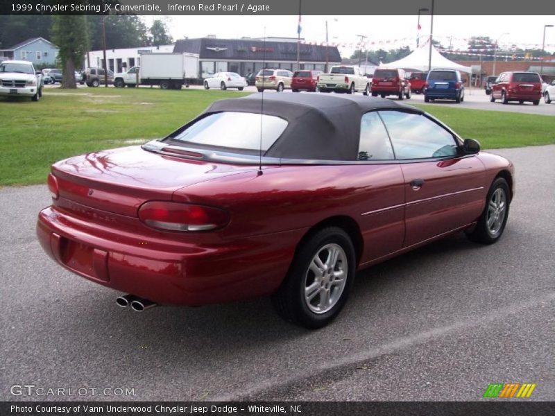 Inferno Red Pearl / Agate 1999 Chrysler Sebring JX Convertible