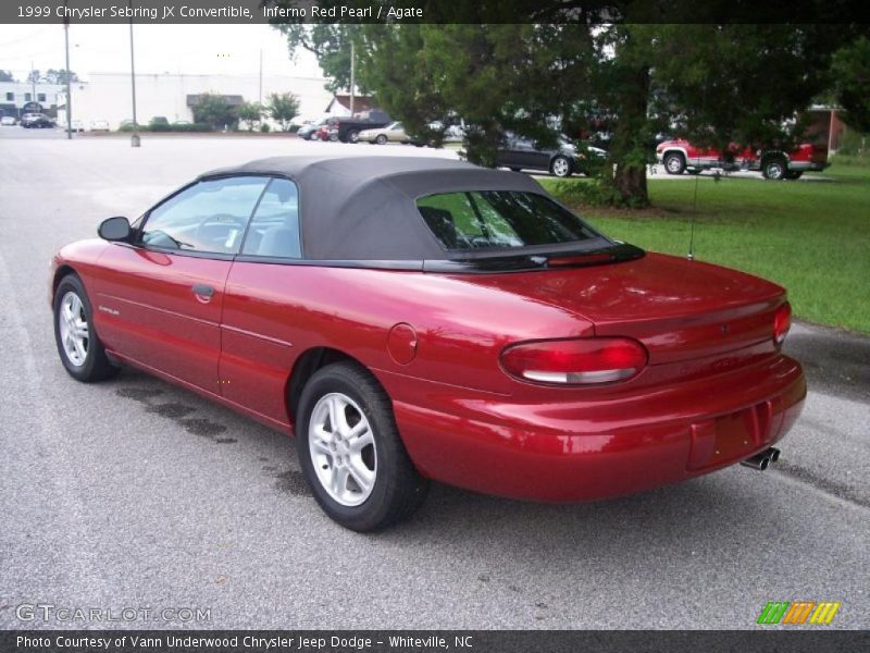 Inferno Red Pearl / Agate 1999 Chrysler Sebring JX Convertible