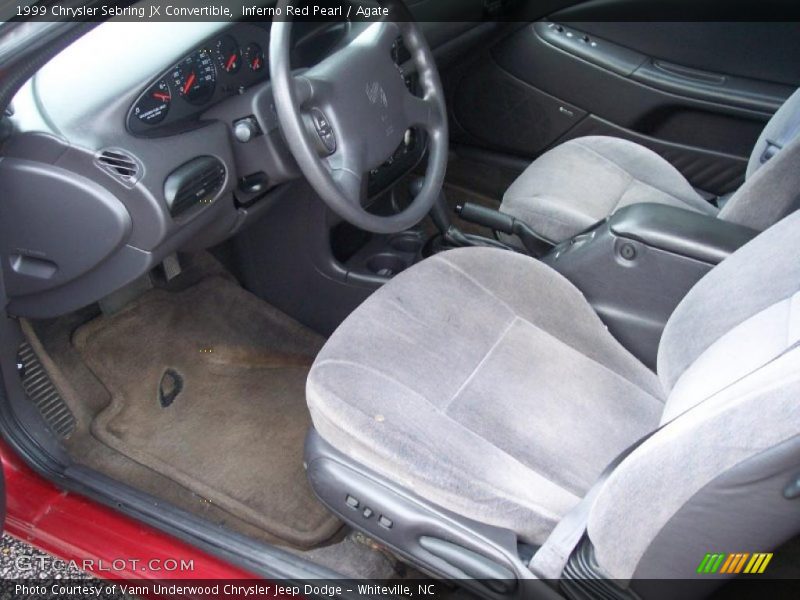 Inferno Red Pearl / Agate 1999 Chrysler Sebring JX Convertible