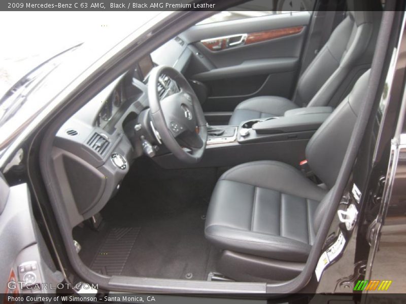 Black / Black AMG Premium Leather 2009 Mercedes-Benz C 63 AMG