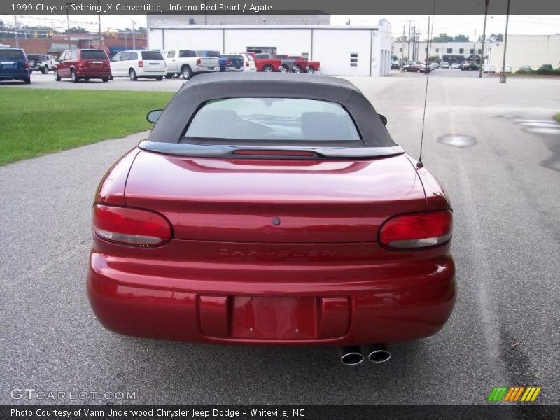 Inferno Red Pearl / Agate 1999 Chrysler Sebring JX Convertible