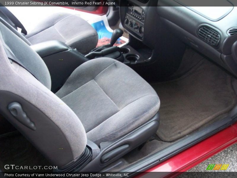 Inferno Red Pearl / Agate 1999 Chrysler Sebring JX Convertible