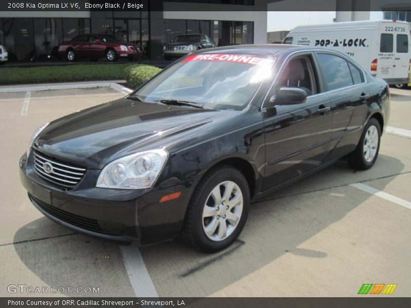 Ebony Black / Beige 2008 Kia Optima LX V6