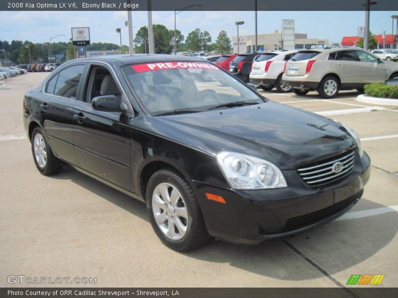 Ebony Black / Beige 2008 Kia Optima LX V6