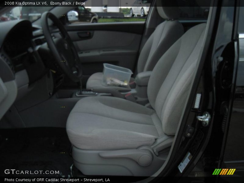 Ebony Black / Beige 2008 Kia Optima LX V6
