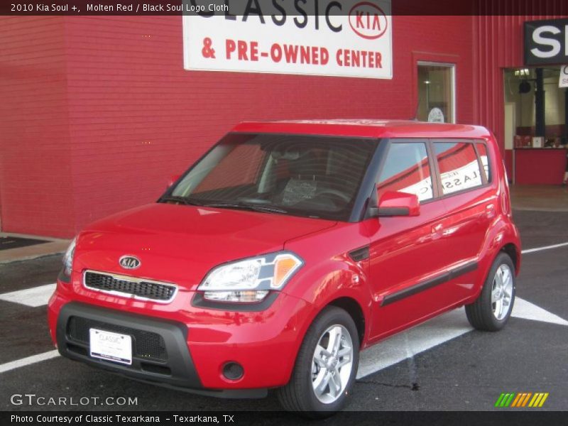 Molten Red / Black Soul Logo Cloth 2010 Kia Soul +