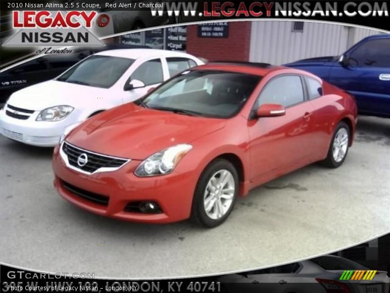 Red Alert / Charcoal 2010 Nissan Altima 2.5 S Coupe