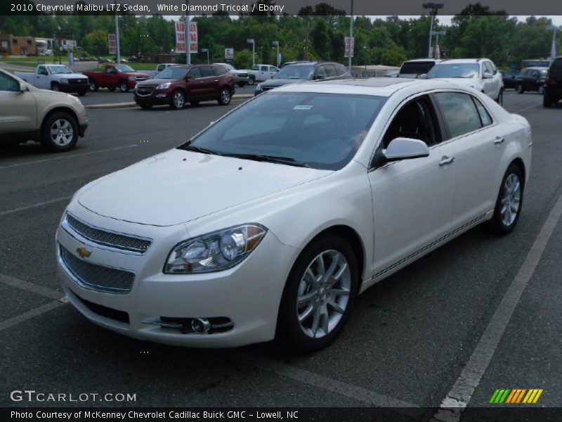 White Diamond Tricoat / Ebony 2010 Chevrolet Malibu LTZ Sedan