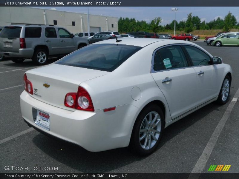 White Diamond Tricoat / Ebony 2010 Chevrolet Malibu LTZ Sedan