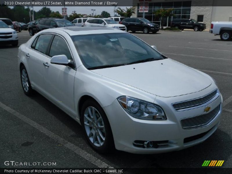 White Diamond Tricoat / Ebony 2010 Chevrolet Malibu LTZ Sedan