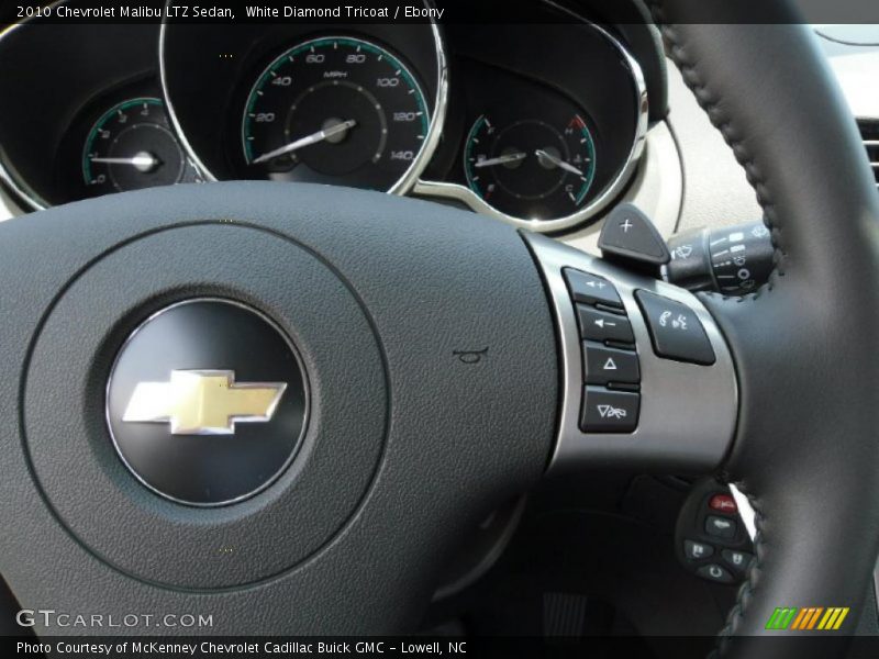 White Diamond Tricoat / Ebony 2010 Chevrolet Malibu LTZ Sedan