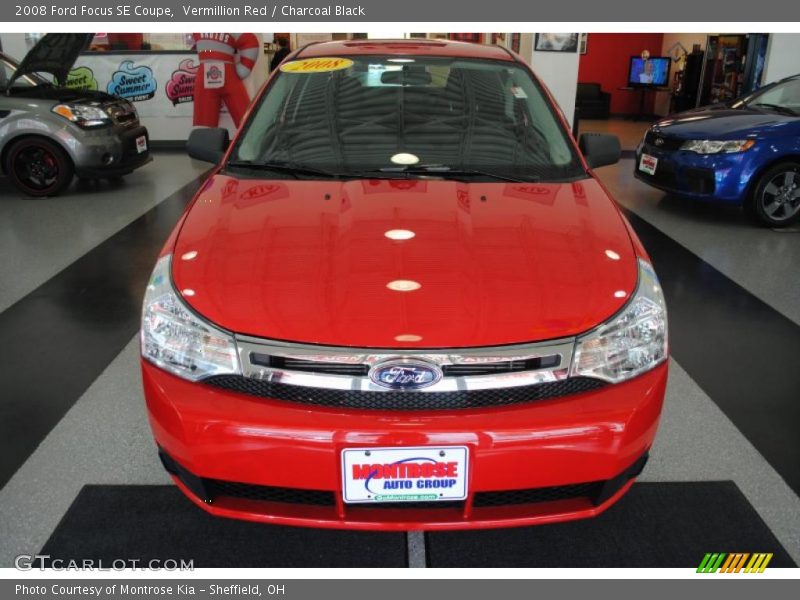 Vermillion Red / Charcoal Black 2008 Ford Focus SE Coupe