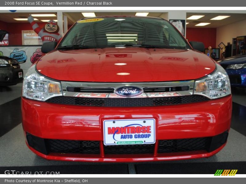 Vermillion Red / Charcoal Black 2008 Ford Focus SE Coupe