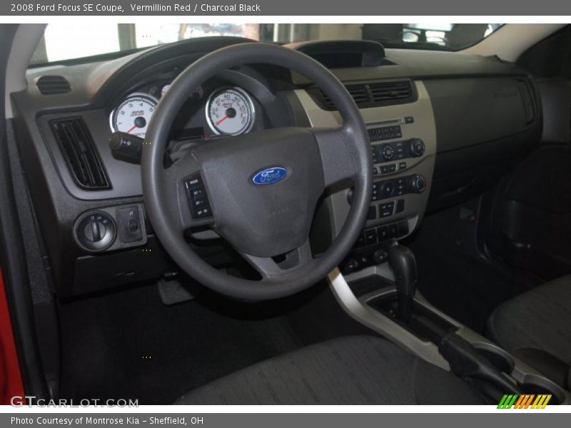 Vermillion Red / Charcoal Black 2008 Ford Focus SE Coupe