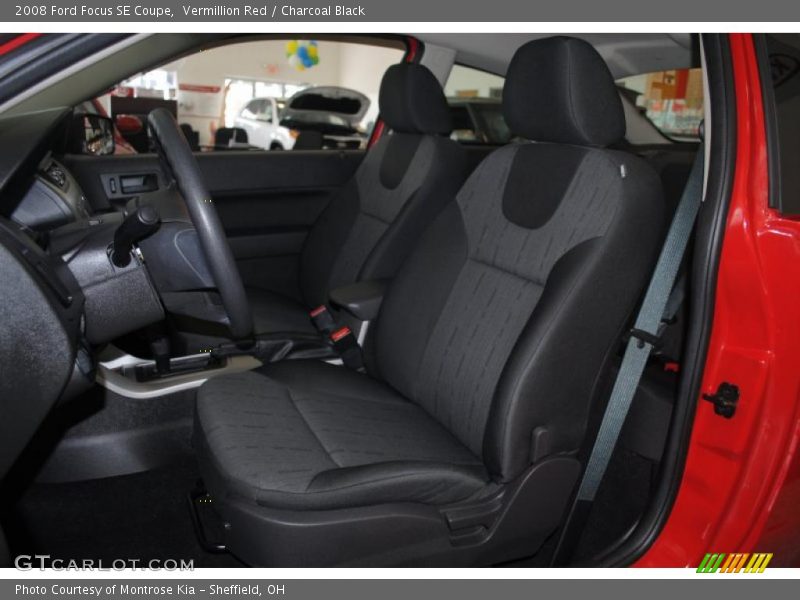 Vermillion Red / Charcoal Black 2008 Ford Focus SE Coupe
