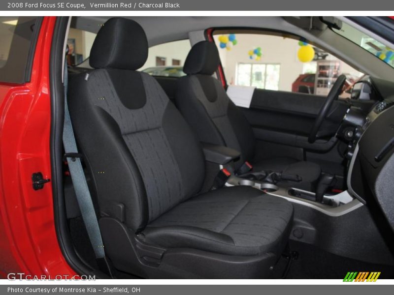 Vermillion Red / Charcoal Black 2008 Ford Focus SE Coupe