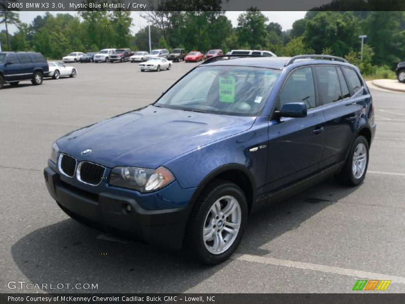 Mystic Blue Metallic / Grey 2005 BMW X3 3.0i