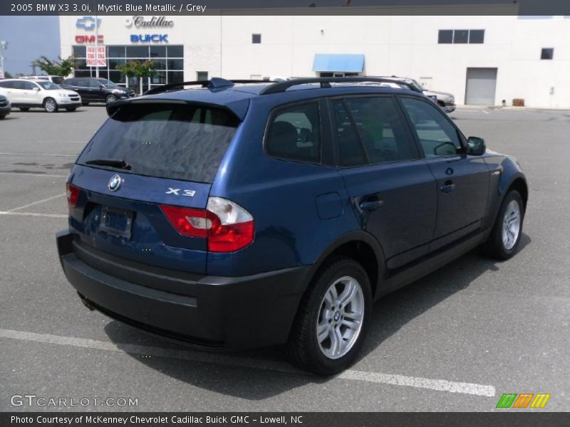 Mystic Blue Metallic / Grey 2005 BMW X3 3.0i