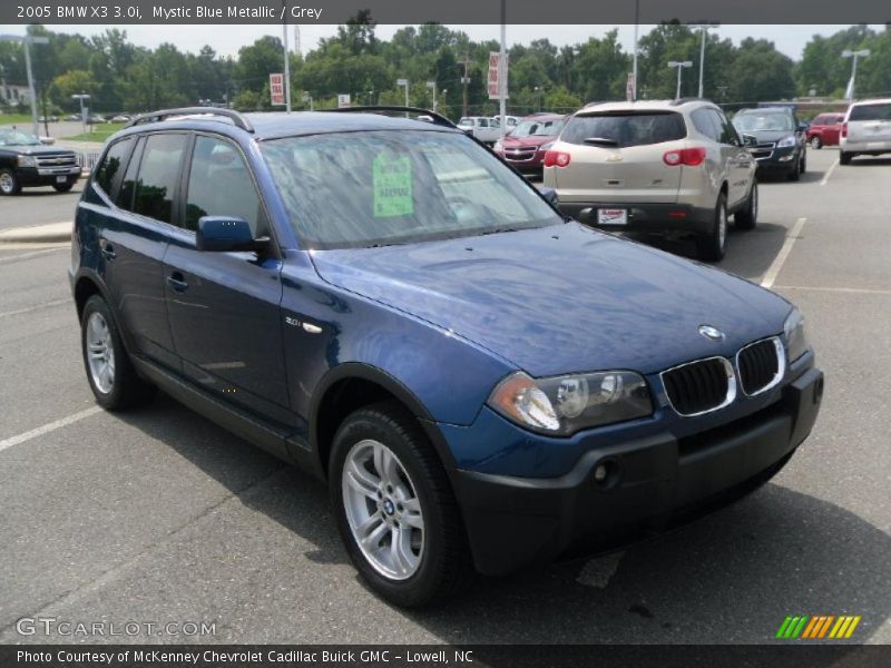 Mystic Blue Metallic / Grey 2005 BMW X3 3.0i